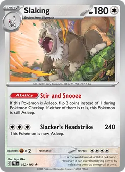 Slaking, Paldea Evolved No. 162 Holo