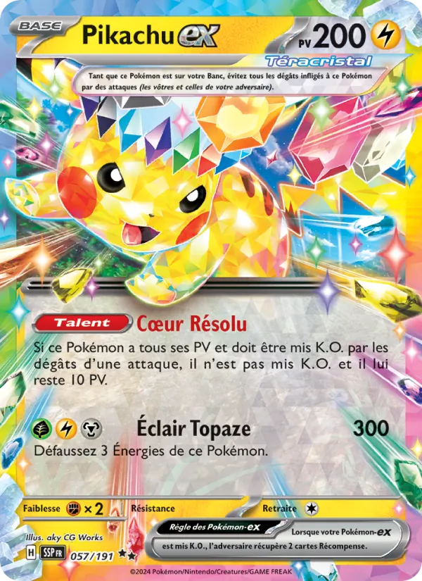 Pikachu-ex, Étincelles Déferlantes No. 057