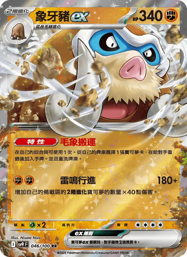 象牙豬ex, 對戰搭檔 Nº 046