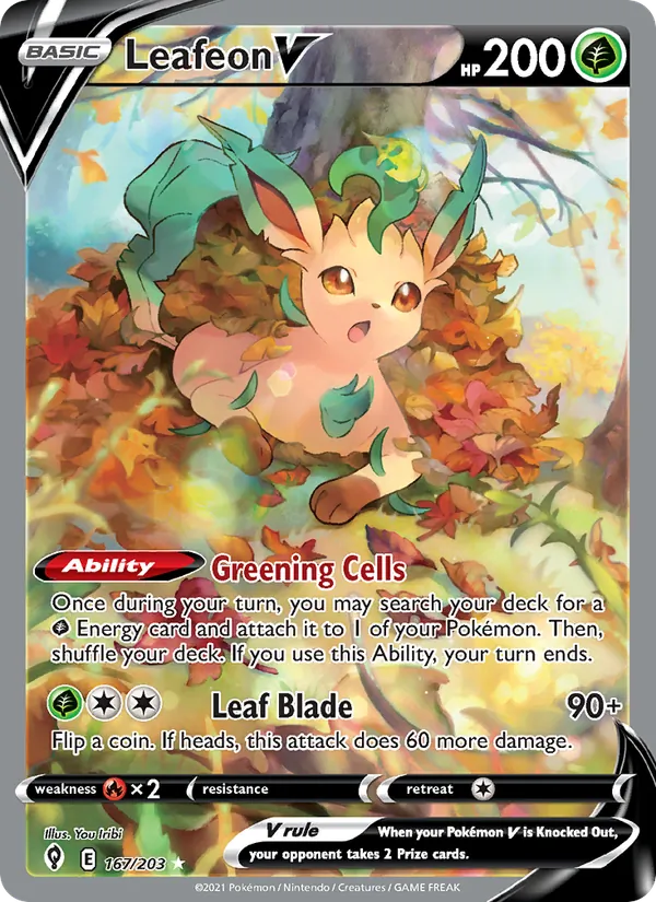Leafeon V, Evolving Skies No. 167