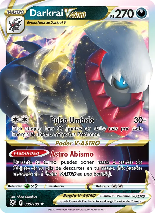 Darkrai V-ASTRO, Resplandor Astral No. 099