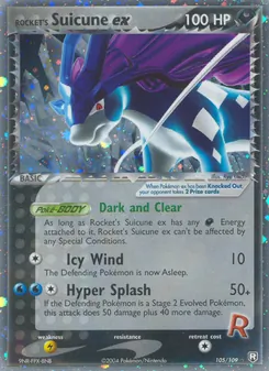 Rocket's Suicune ex, Team Rocket Returns Nº 105 Holo