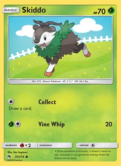 Skiddo, Lost Thunder No. 35 Normal