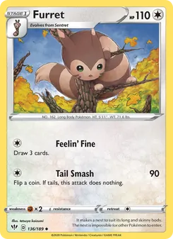 Furret, Darkness Ablaze Nº 136 Normal