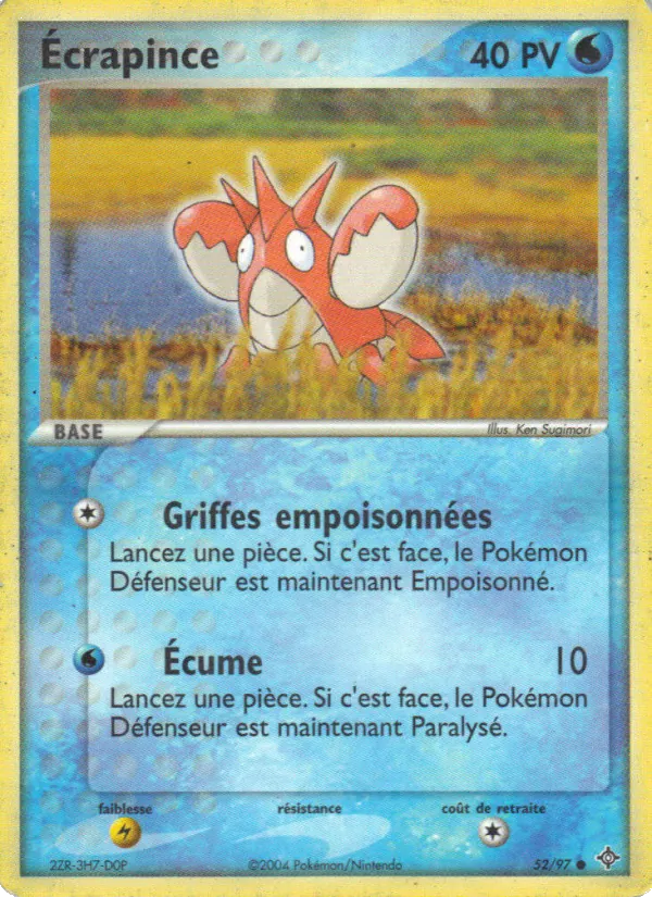 Écrapince, EX Dragon Nº 52