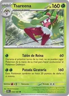 Tsareena, Llamas Obsidianas No. 018 Normal