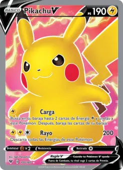 Pikachu V, Voltaje Vívido No. 170 Holo