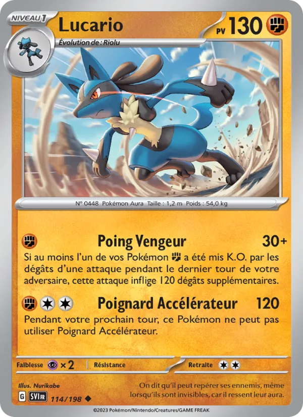 Lucario, Écarlate et Violet Nº 114