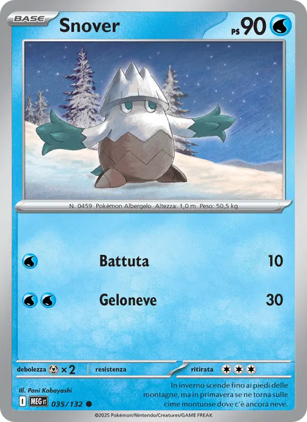 Snover, Megaevoluzione Nº 035