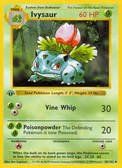 Ivysaur, Base Set No. 30 Normal