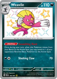 Weavile, Paldean Fates Nº 183 Holo