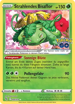 Strahlendes Bisaflor, Pokémon GO No. 004 Holo
