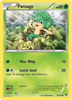Pansage, XY No. 10 Normal