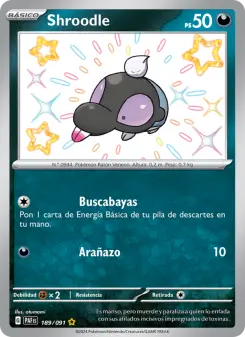 Shroodle, Destinos de Paldea Nº 189 Holo