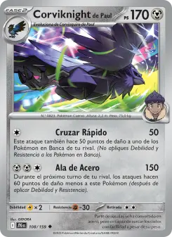 Corviknight de Paul, Juntos de Aventuras No. 108 Normal