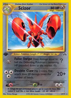 Scizor, Neo Discovery No. 29 Normal