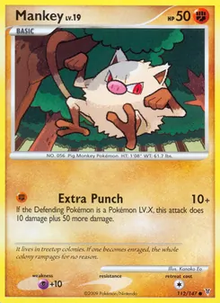 Mankey, Supreme Victors Nº 112 Reverse