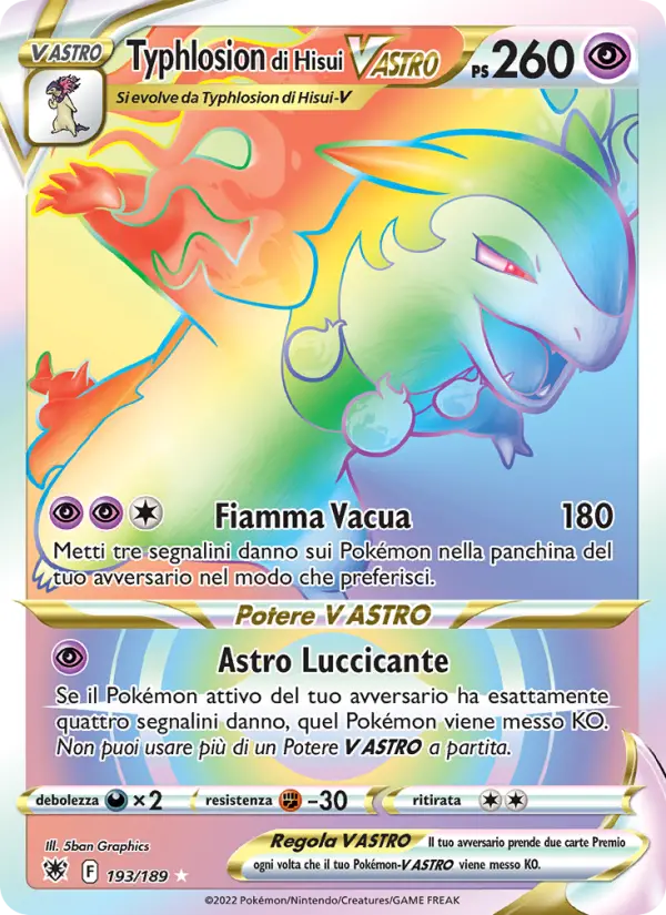 Typhlosion di Hisui V ASTRO, Lucentezza Siderale No. 193