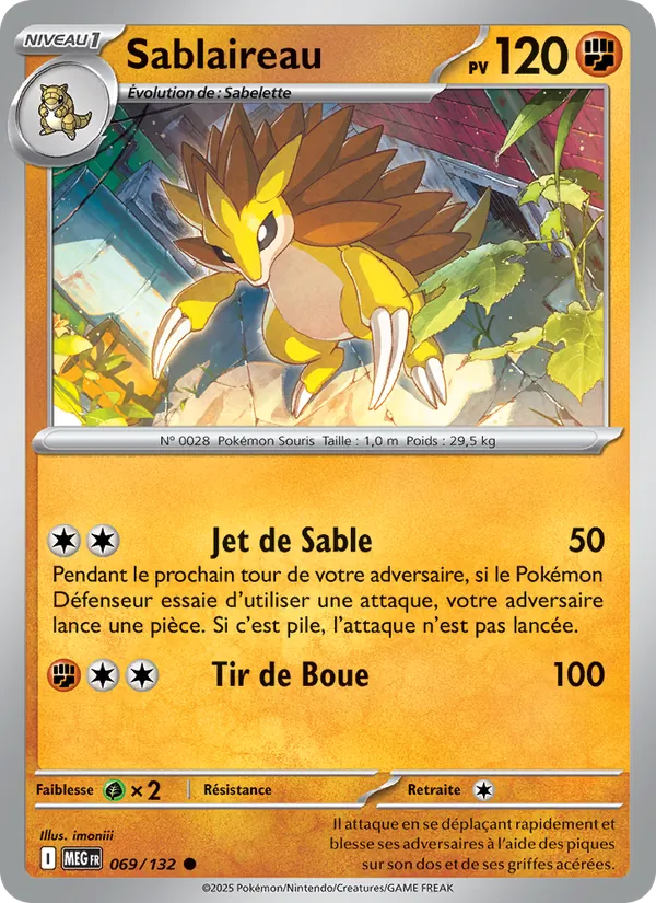 Sablaireau, Méga-Évolution No. 069