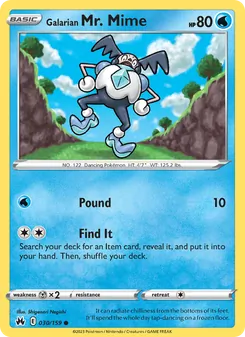 Galarian Mr. Mime, Crown Zenith Nº 030 Normal