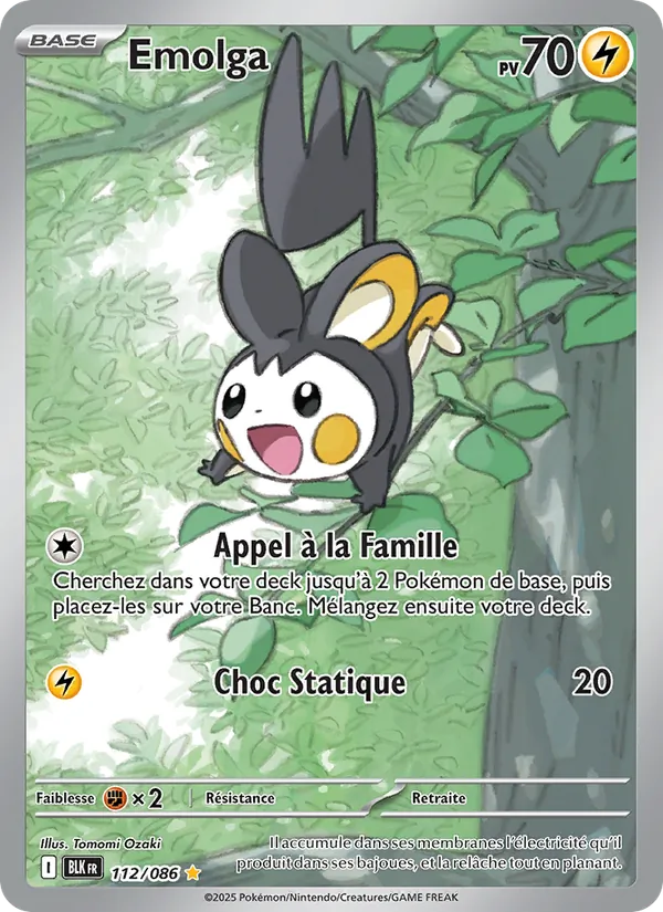 Emolga, Foudre Noire Nº 112