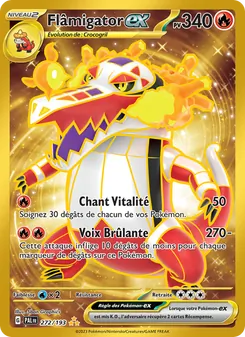 Flâmigator-ex, Évolutions à Paldea No. 272 Holo