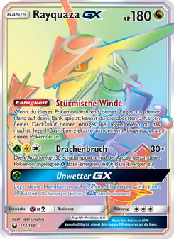 Rayquaza GX, Sturm Am Firmament Nº 177 Normal