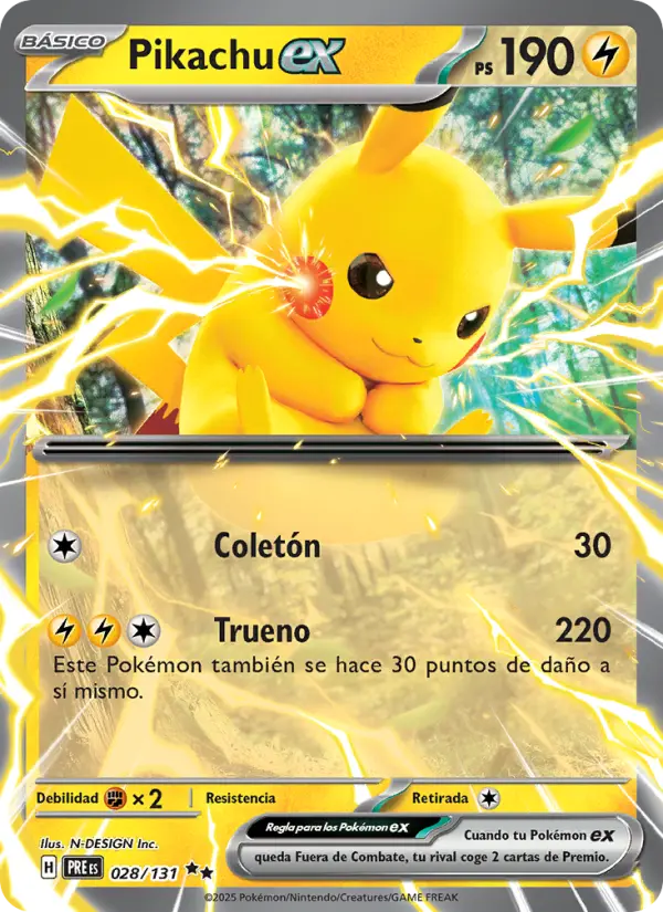 Pikachu ex, Evoluciones Prismáticas No. 028