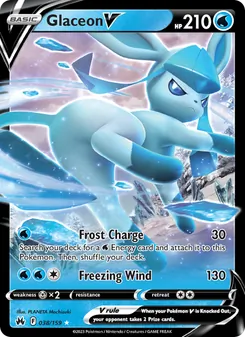 Glaceon V, Crown Zenith Nº 038 Holo