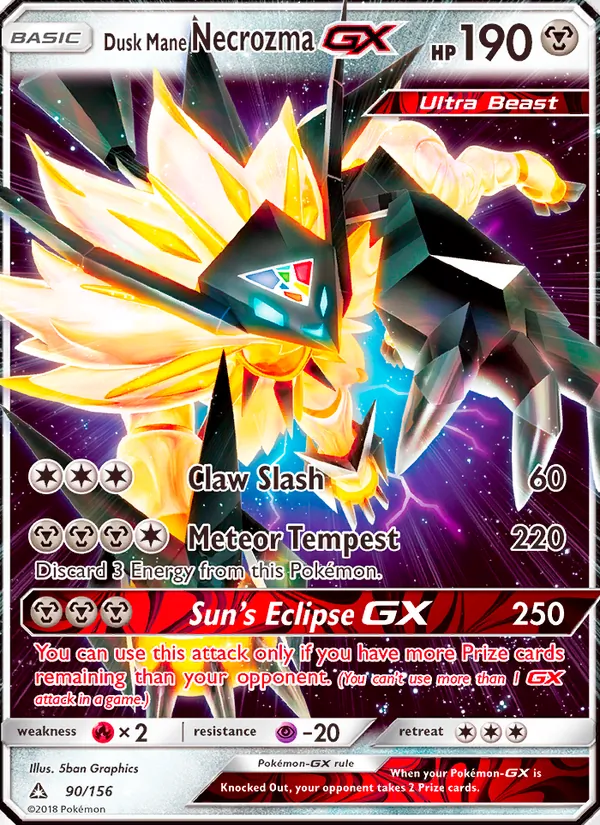 Dusk Mane Necrozma GX, Ultra Prism No. 90