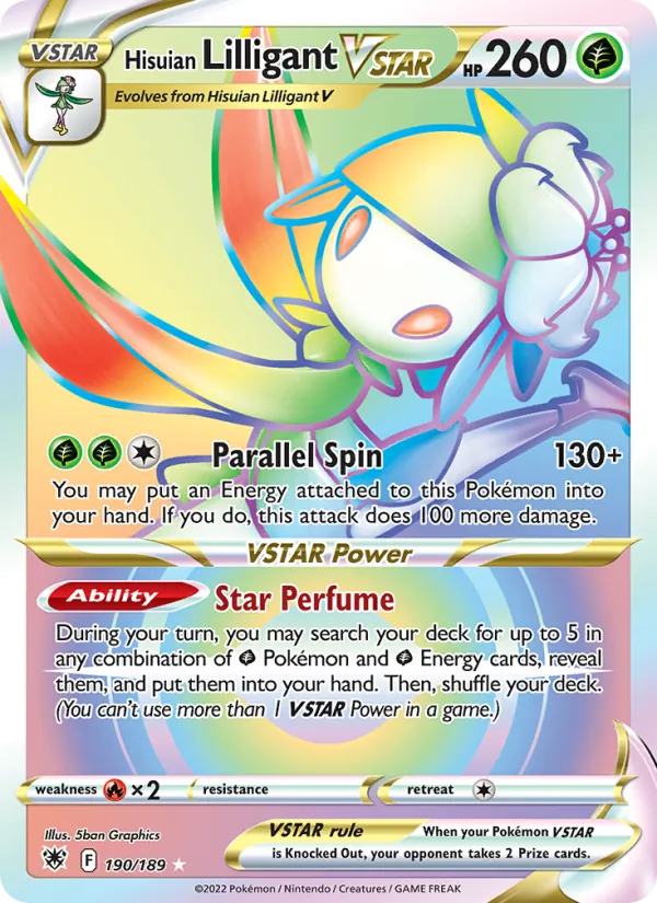 Hisuian Lilligant VSTAR, Astral Radiance Nº 190