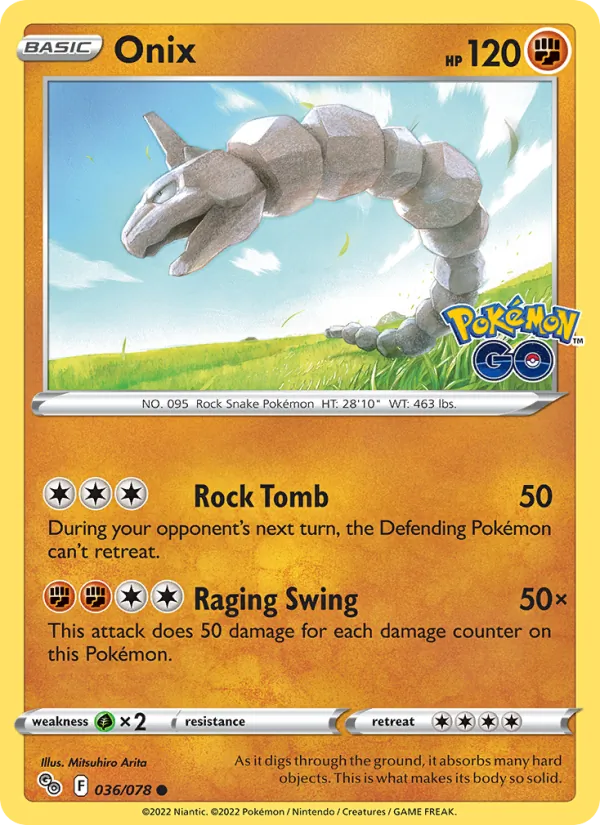 Onix, Pokémon GO No. 036