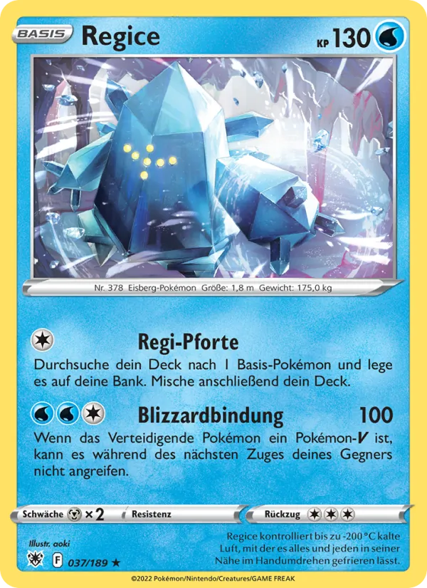 Regice, Astralglanz Nº 037