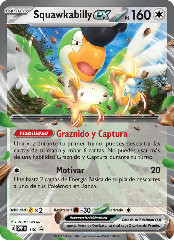 Squawkabilly ex, SVP Black Star Promos Nº 160