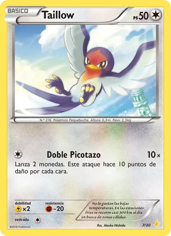 Taillow, Kit de Entrenador XY (Pikachu Enmascarada) Nº 7