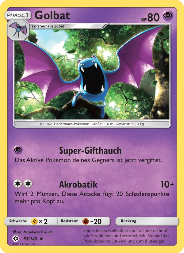 Golbat, Sonne & Mond No. 55