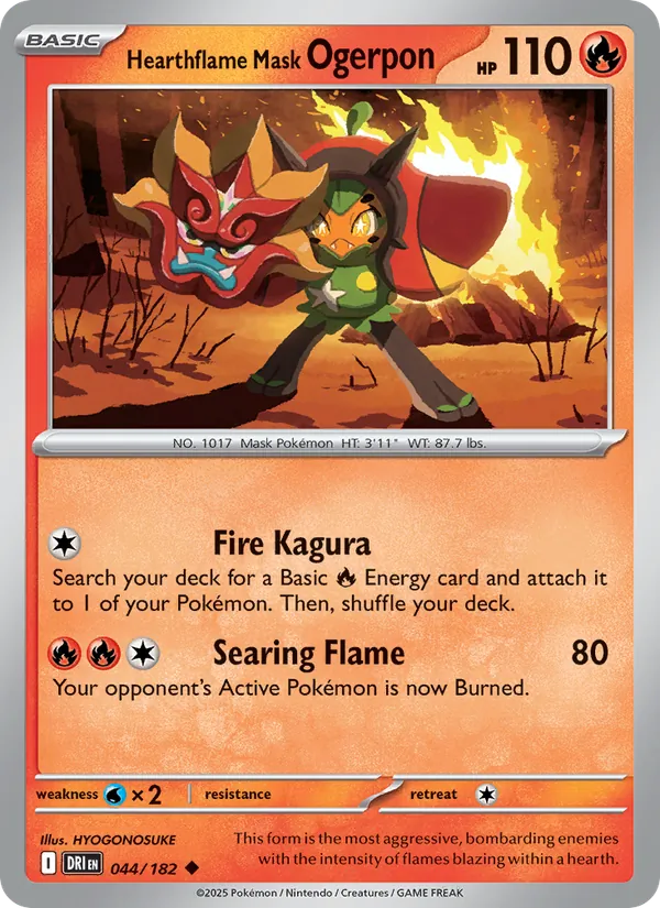 Hearthflame Mask Ogerpon, Destined Rivals Nº 044