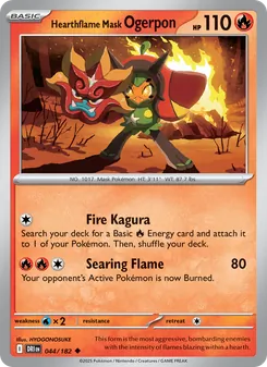 Hearthflame Mask Ogerpon, Destined Rivals Nº 044 Normal
