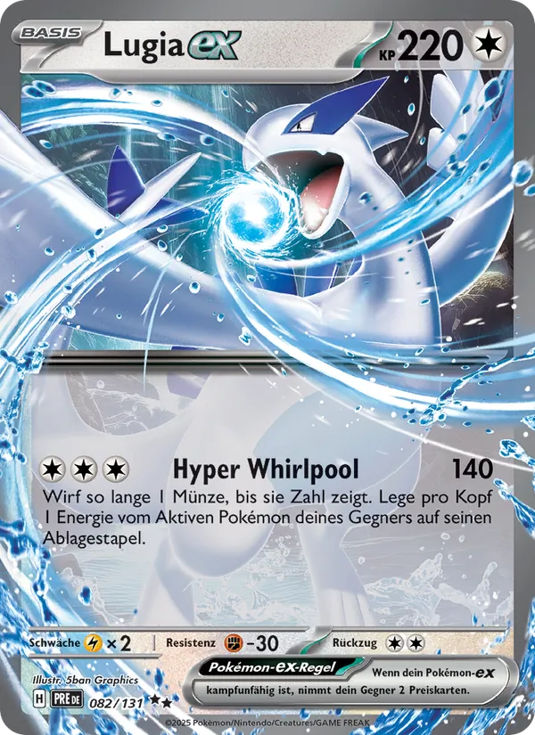 Lugia-ex, Prismatische Entwicklungen Nº 082