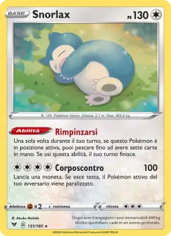 Snorlax, Voltaggio Sfolgorante Nº 131 Holo