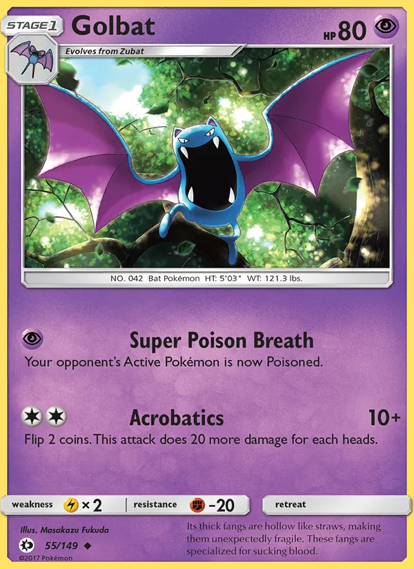 Golbat, Sun & Moon No. 55