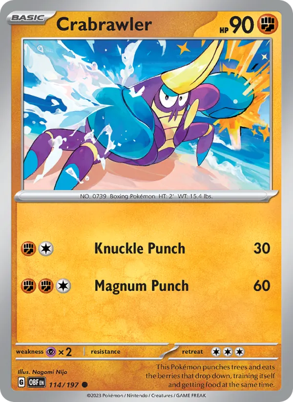 Crabrawler, Obsidian Flames Nº 114