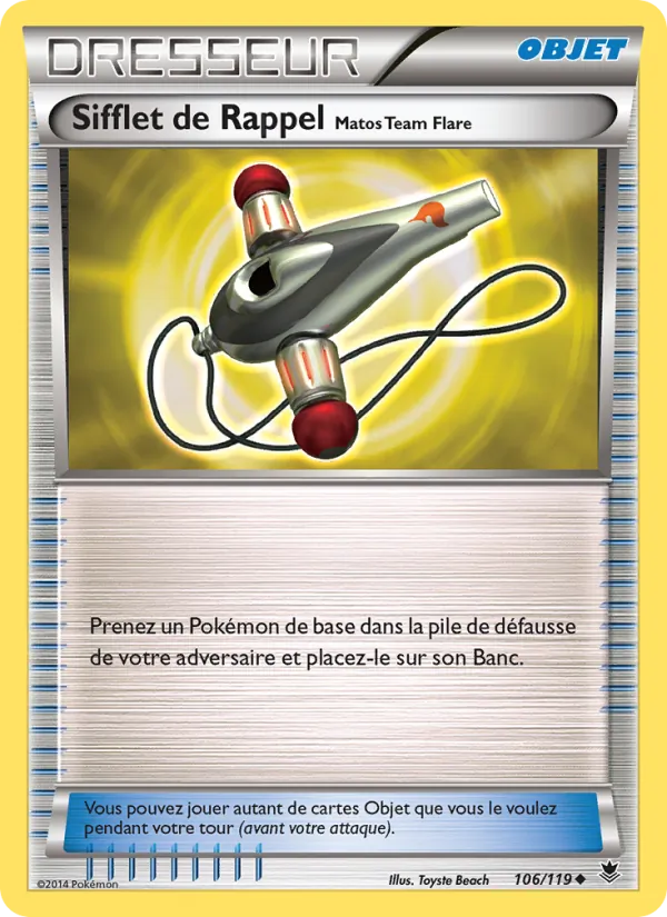 Sifflet de Rappel Matos Team Flare, Vigueur Spectrale Nº 106