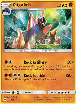 Gigalith, Sun & Moon Nº 71 Normal
