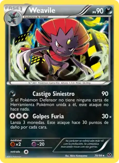Weavile, Próximos Destinos Nº 70 Normal