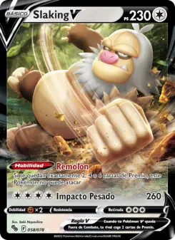 Slaking V, Pokémon GO No. 058 Holo