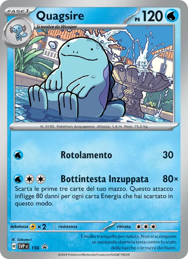 Quagsire, SVP Black Star Promos No. 156