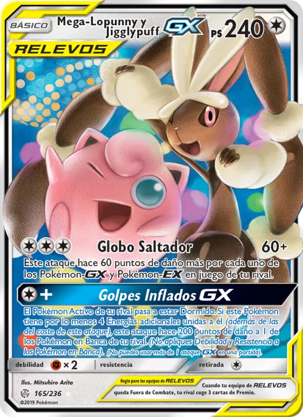Mega-Lopunny y Jigglypuff GX, Eclipse Cósmico Nº 165