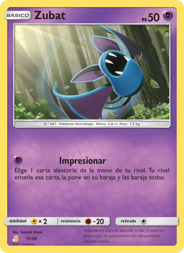 Zubat, Kit de Entrenador Sol y Luna (Raichu de Alola) Nº 11