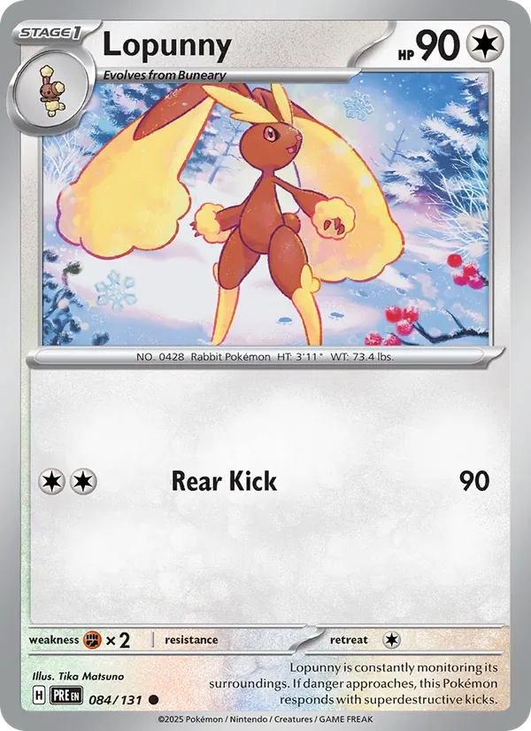 Lopunny, Prismatic Evolutions Nº 084
